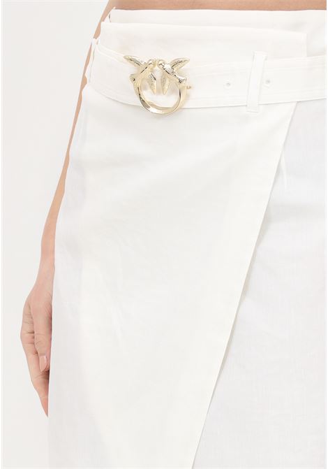 Women's White Wrap Midi Skirt PINKO | Skirt | 100444-A0LTZ15
