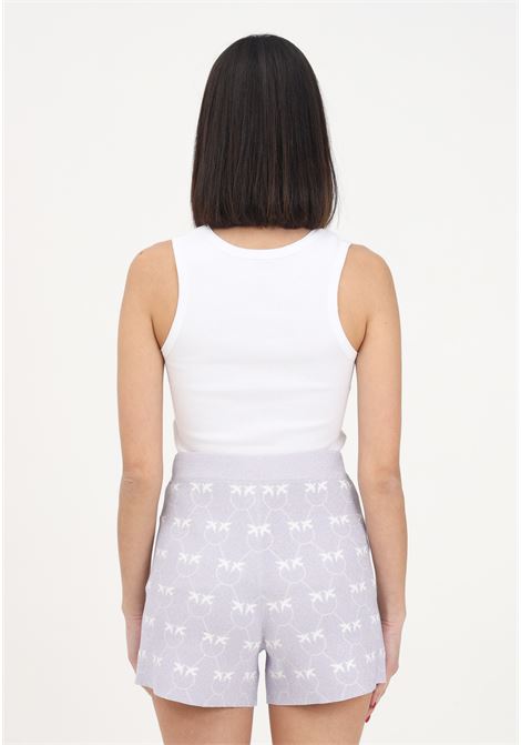 Shorts casual lilla da donna con logo Love Birds Monogram PINKO | Shorts | 100545-A0ITJZ1