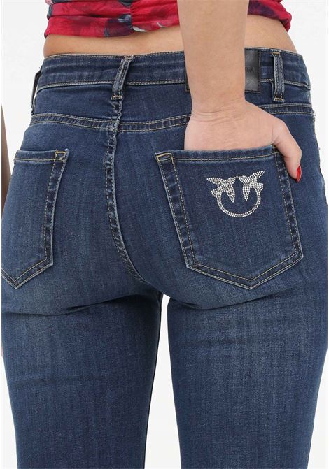 Women's denim jeans with Love Birds logo PINKO | Jeans | 100561-A0MRPJC