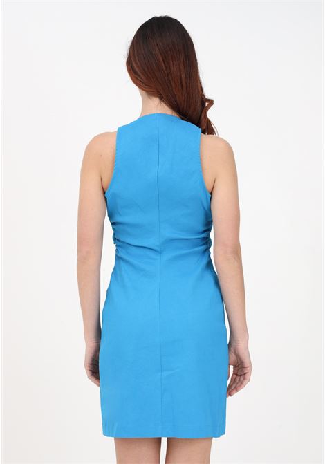Light blue short dress for women with front buttons PINKO | Dress | 100704-A0IMF71