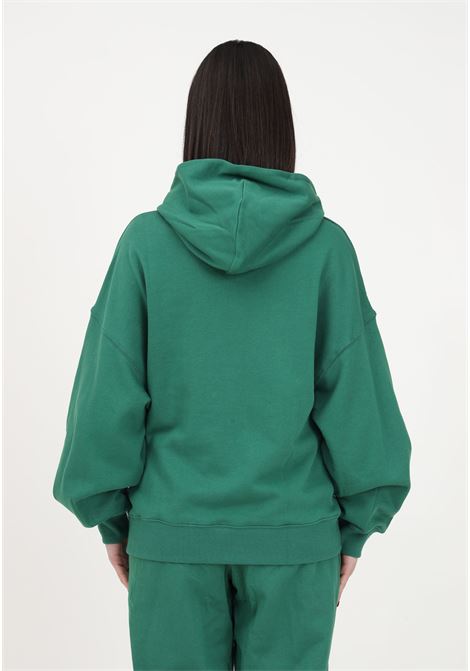 Green women's sweatshirt with hood and logo embroidery PUMA | 53568437