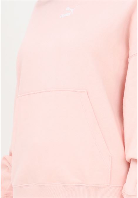 Pink women's sweatshirt with hood and logo embroidery PUMA | 53568466