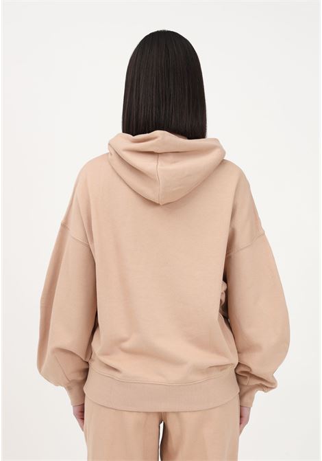 Beige women's sweatshirt with hood and logo embroidery PUMA | Sweatshirt | 53568489