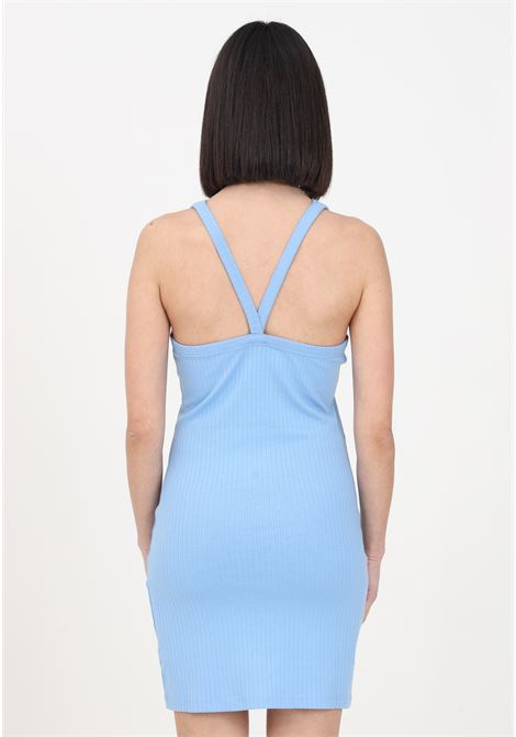 Short light blue ribbed dress for women PUMA | Dress | 53807993