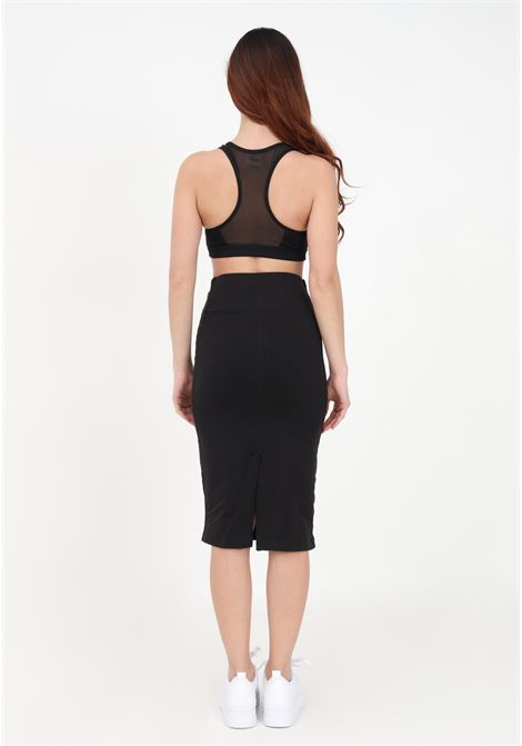 T7 black women's midi skirt with logo print PUMA | Skirt | 53827401
