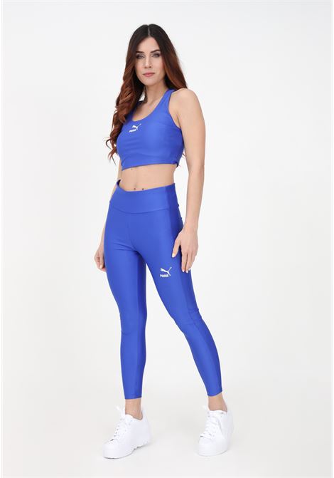 Women's blue T7 high waisted leggings PUMA | Leggings | 53914692
