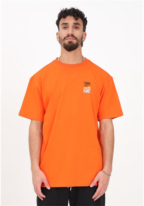 T-shirt sportiva arancione da uomo Downtown Graphic PUMA | T-shirt | 53918123