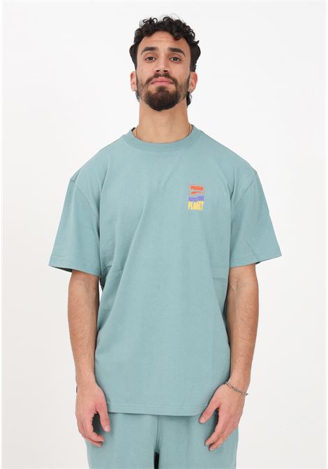 T-shirt sportiva verde acqua da uomo Downtown Graphic PUMA | T-shirt | 53918184