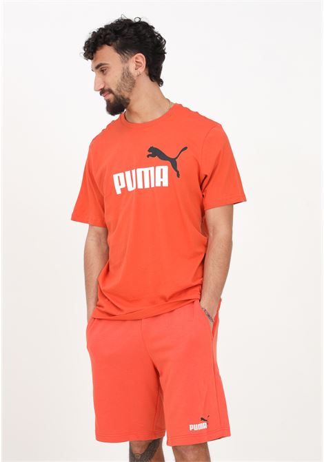 Shorts sportivo ESS Col 10'' color mattone da uomo con stampa logo PUMA | Shorts | 58676694