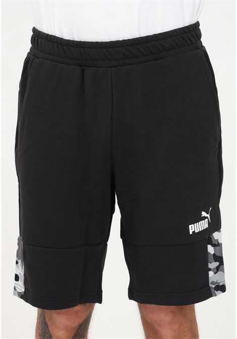 Shorts sportivo ESS+ Block Camo nero da uomo PUMA | Shorts | 67334001