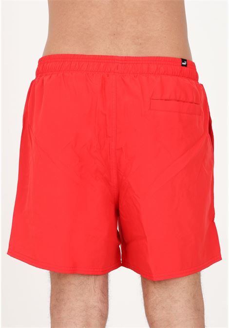 Shorts mare rosso da uomo con stampa puma a contrasto PUMA | Shorts | 67338211