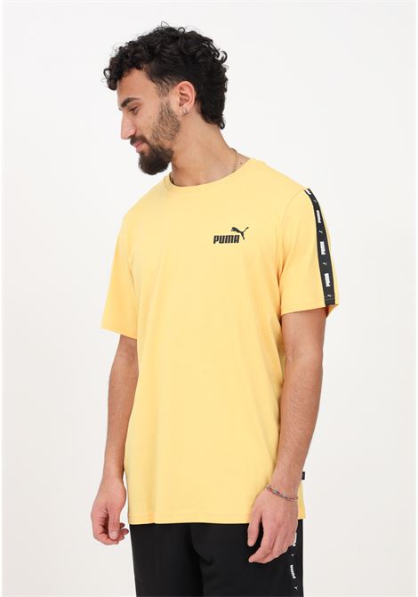T-shirt sportiva gialla da uomo Essentials+ Tape PUMA | T-shirt | 84738240
