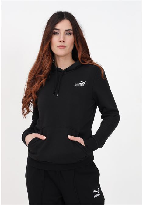 Women's Essentials+ Emroidery Black Hoodie PUMA | Sweatshirt | 84833201