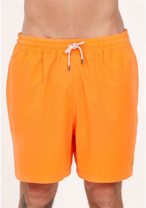 Fluorescent sea shorts for men with logo embroidery on the bottom RALPH LAUREN | Beachwear | 710829851037.