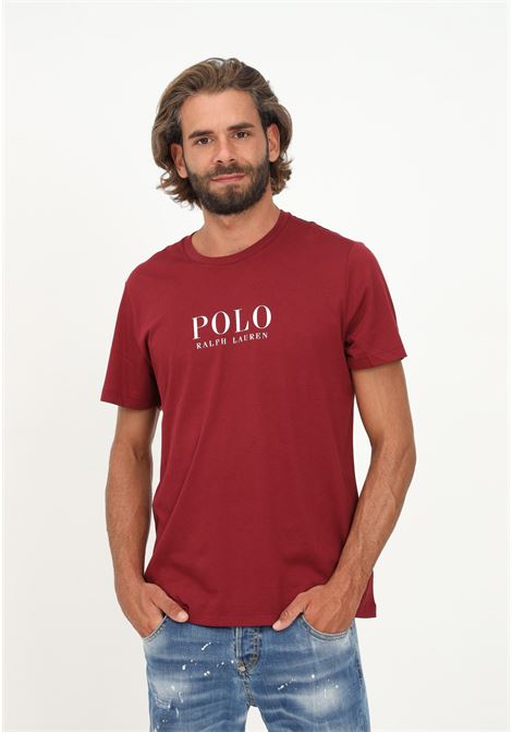 T-shirt casual bordeaux da uomo con logo RALPH LAUREN | T-shirt | 714862615008.