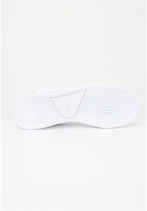 Sneakers casual bianche da uomo con simbolo logo laterale RALPH LAUREN | Sneakers | 809860883-006.