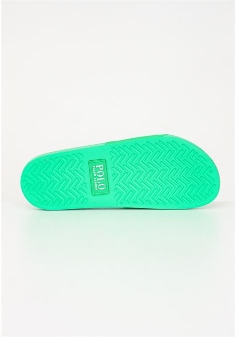 Green men's slippers with logo RALPH LAUREN | slipper | 809892945-001.