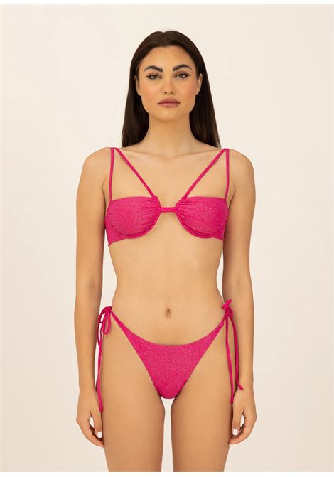 Emily fuchsia women's bikini with glitter RELEVE | Beachwear | EMILY01GLITTER FUCSIA