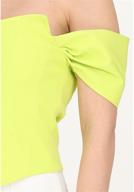 Women's lime picket bodice with sleeves SANTAS | Top | ARUESLIME