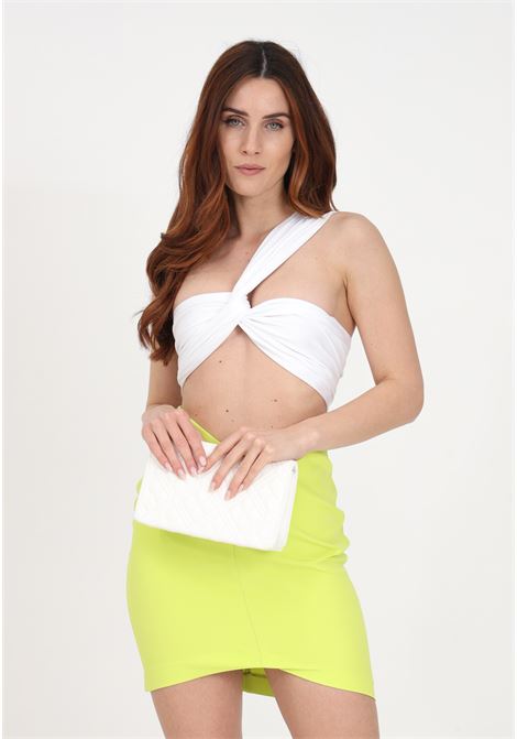 White bandeau top for women that can be knotted in different ways SANTAS | Top | SCORPIUSBIANCO