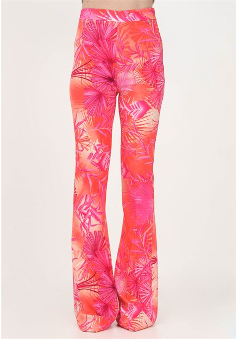 Pantalone casual multicolor da donna con fantasia tropicale SHIT | Pantaloni | SH23009SAMAZZONIA
