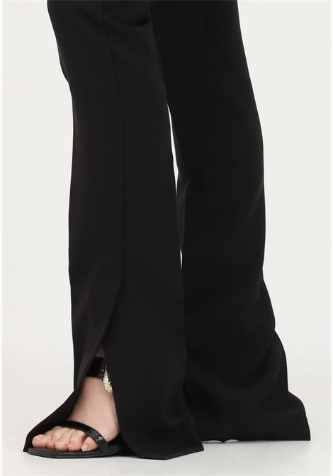 Pantalone elegante nero da donna con spacchi sul fondo SHIT | Pantaloni | SH23035NERO