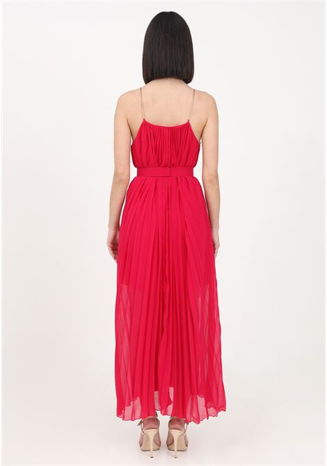 Long fuchsia pleated dress for women SIMONA CORSELLINI | P23CPAB009-01-TGEO00010619