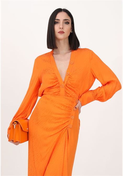 Women's orange casual shirt with tonal pattern SIMONA CORSELLINI | Shirt | P23CPBL005-01-TJAQ00250613