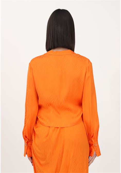 Women's orange casual shirt with tonal pattern SIMONA CORSELLINI | Shirt | P23CPBL005-01-TJAQ00250613