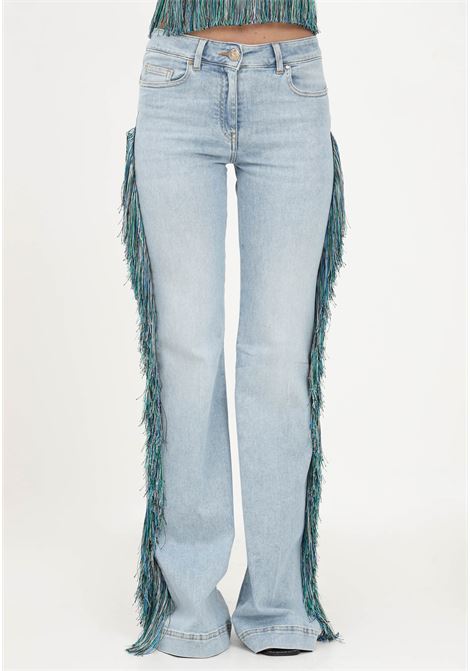 Women's light denim jeans with side fringes SIMONA CORSELLINI | Jeans | P23CPPAD07-01-C03200010634