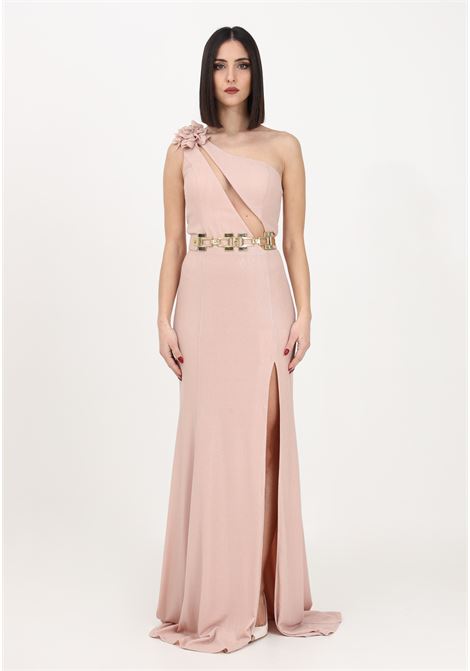 Women's pink mermaid long dress with cut-out breast SOani | 202310PESCA
