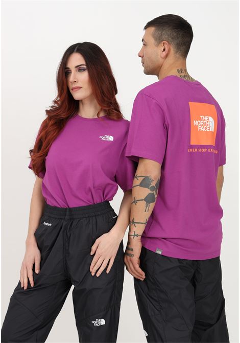 T-shirt casual viola per uomo e donna con maxi stampa logo THE NORTH FACE | T-shirt | NF0A2TX2LV11LV11
