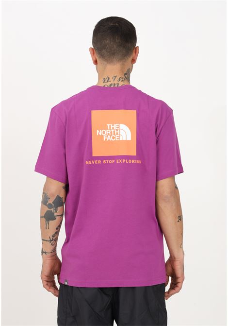 T-shirt casual viola per uomo e donna con maxi stampa logo THE NORTH FACE | T-shirt | NF0A2TX2LV11LV11