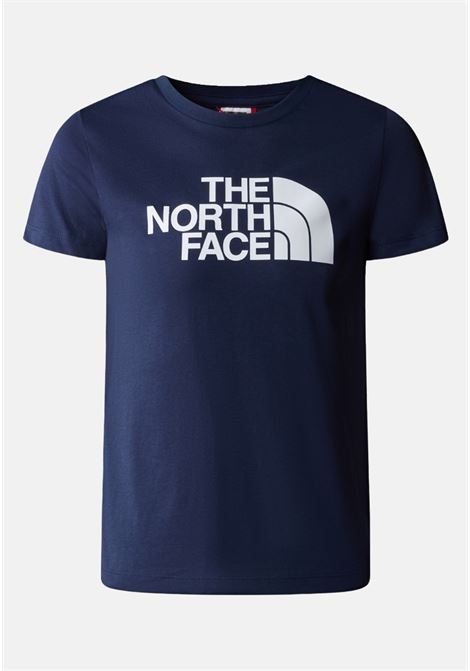 T-shirt casual blu per bambino e bambina con stampa logo THE NORTH FACE | T-shirt | NF0A82GH8K21BK21
