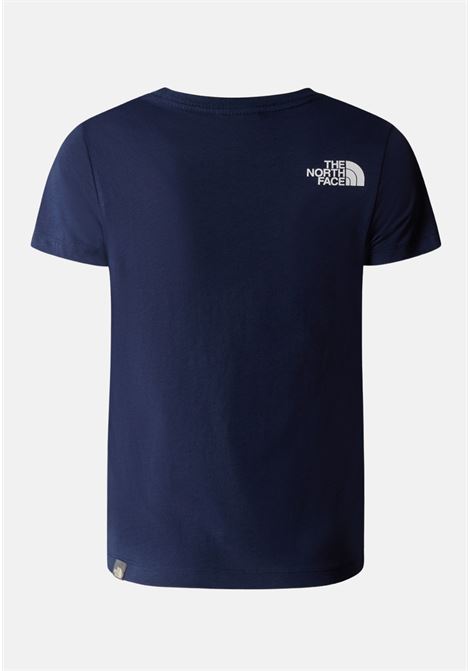 T-shirt casual blu per bambino e bambina con stampa logo THE NORTH FACE | T-shirt | NF0A82GH8K21BK21