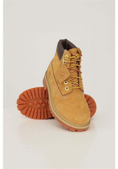 Timberland premium 6 in waterproof boot wheat nubuck kid unisex mustard TIMBERLAND | Ankle boots | TB01270971317131
