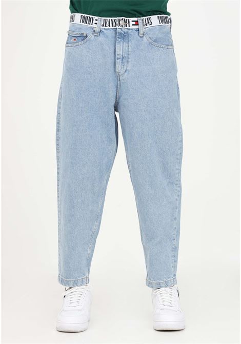 Jeans in denim da uomo con girovita logato TOMMY HILFIGER | Jeans | DM0DM156201AB1AB