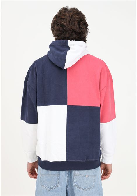 Multicolor hooded sweatshirt for men embellished with a checked pattern and logo embroidery TOMMY HILFIGER | DM0DM15708C87C87