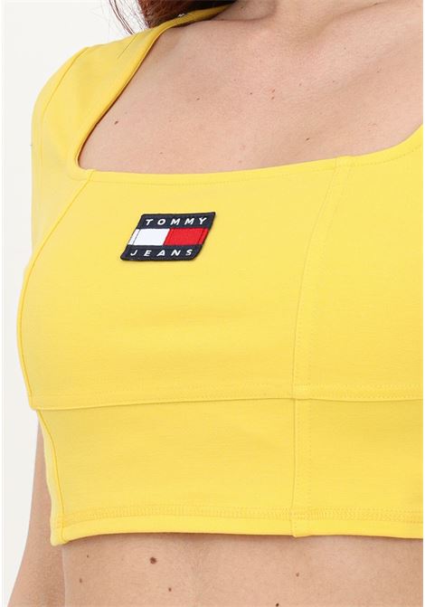Top casual giallo da donna con patch logo TOMMY HILFIGER | Top | DW0DW15312ZGQZGQ