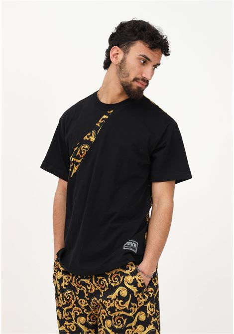Men's black casual t-shirt with Sketch Couture print VERSACE JEANS COUTURE | T-shirt | 74GAH616JS170G89 899-948
