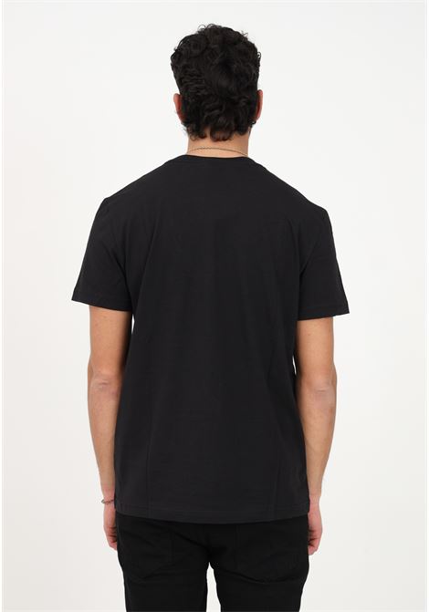 V-Emblem Garden motif men's black casual t-shirt VERSACE JEANS COUTURE | T-shirt | 74GAHF01CJ00F899