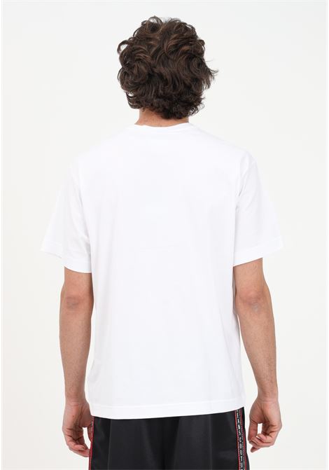 T-shirt casual bianca da uomo con stampa a contrasto VERSACE JEANS COUTURE | T-shirt | 74GAHY04CJ00Y003