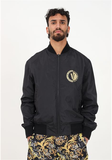 Men's black double-faced windbreaker VERSACE JEANS COUTURE | 74GASD17CQS51G89 899-948