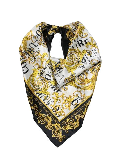 White scarf for women with Logo Couture print VERSACE JEANS COUTURE | Scarfs | 74HA7H02ZG151G03