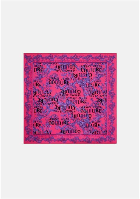 Fuchsia scarf for women with Logo Couture print VERSACE JEANS COUTURE | Scarfs | 74HA7H02ZG151PR5
