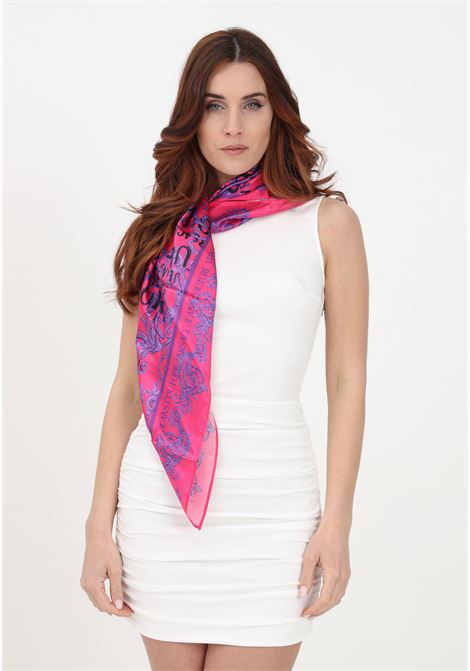 Fuchsia scarf for women with Logo Couture print VERSACE JEANS COUTURE | Scarfs | 74HA7H02ZG151PR5