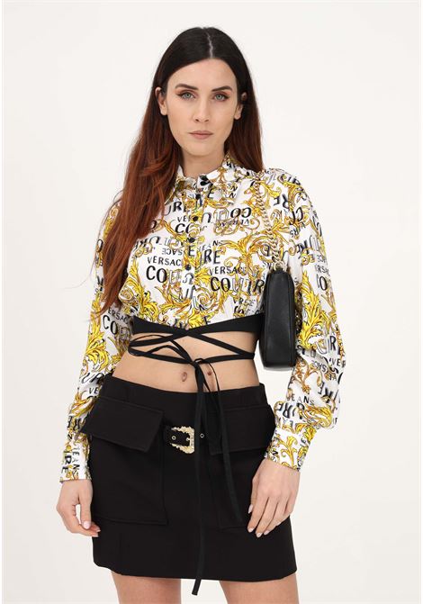 White casual shirt for women with Logo Couture pattern VERSACE JEANS COUTURE | Shirt | 74HAL215NS219G03 003-948