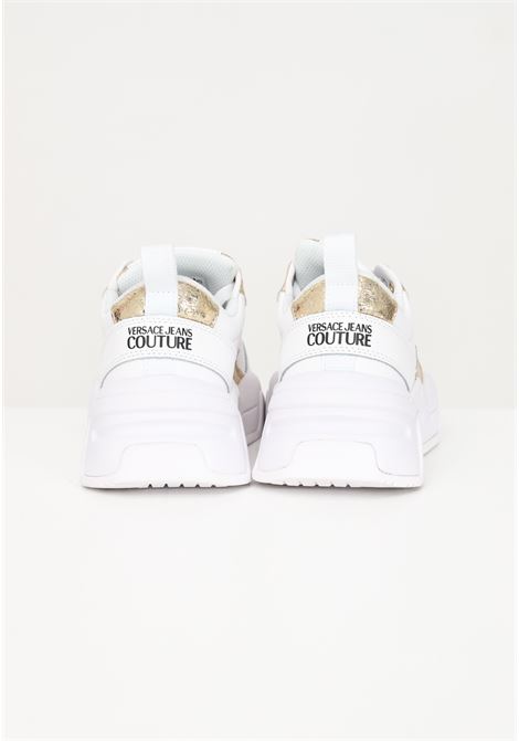White casual sneakers for women with gold inserts VERSACE JEANS COUTURE | Sneakers | 74VA3SF4ZP267G03