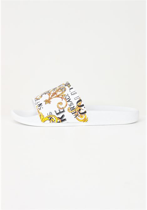 White slippers for women with Logo Couture print VERSACE JEANS COUTURE | slipper | 74VA3SQ3ZS631G03