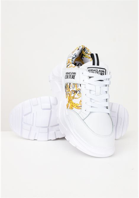 Men's white casual sneakers with Logo Couture print VERSACE JEANS COUTURE | Sneakers | 74YA3SC2ZP252G03